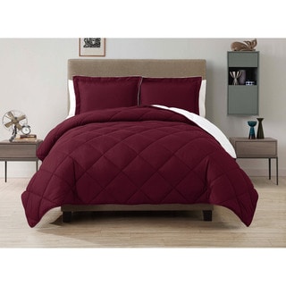 VCNY Solid Reversible Down Alternative 3-piece Comforter Set