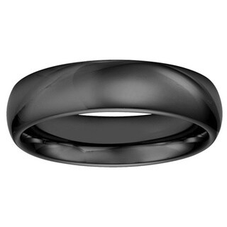 Cambridge 6mm Black Tungsten Carbide Polished Domed Band