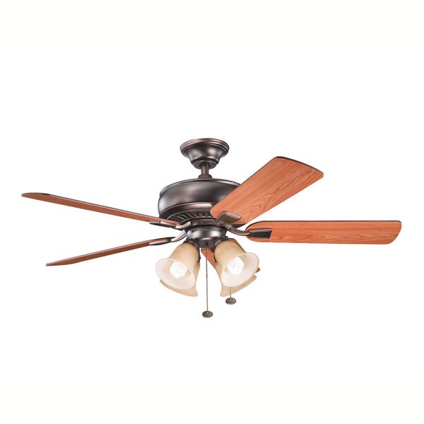 Kichler Lighting Saxon Premier Collection 52-inch 5-blade Oil Brushed Bronze Ceiling Fan