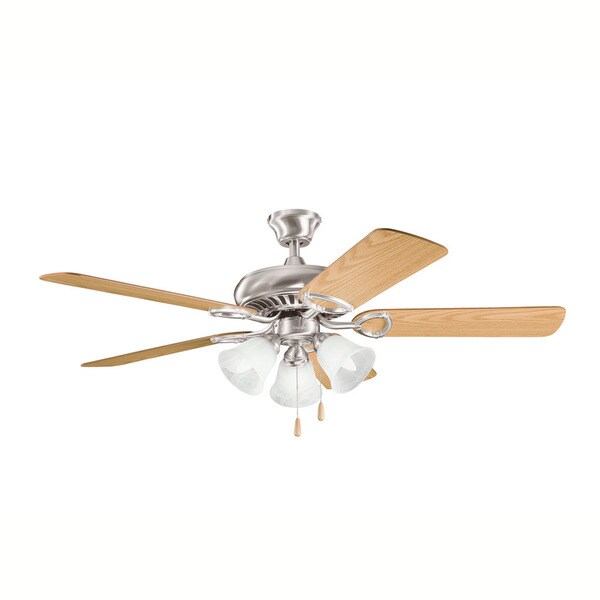 Kichler Lighting Sutter Place Premier Collection 52-inch 5-blade Brushed Stainless Steel Ceiling Fan