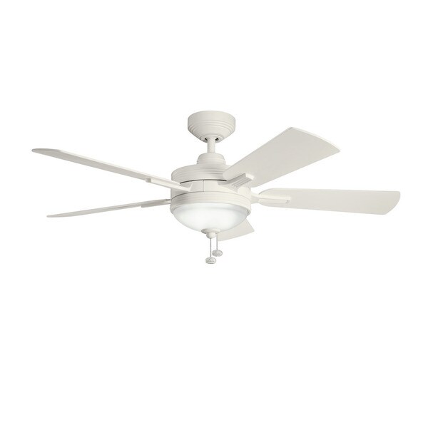 Kichler Lighting Logan Collection 52-inch 5-blade Satin Natural White Ceiling Fan