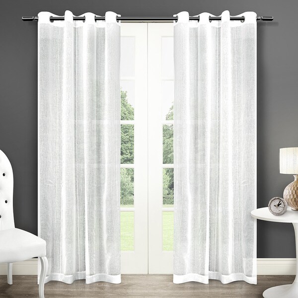 ATI Home Sabrina Grommet Top Sheer Curtain Panel Pair 17676285
