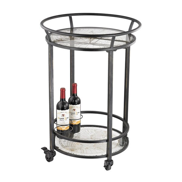 Sterling World Map Bar Cart