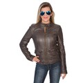 7th Ave Women's Lambskin Leather Scuba Jacket