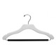 The Great American Hanger Company White Wavy Suit Hanger with Non-slip Bar (Box of 25)