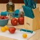 Ginsu Essential Oceania Teal 14-piece Cutlery Set