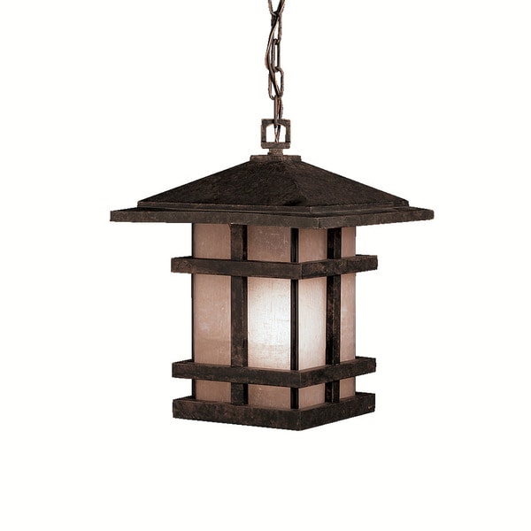 Kichler Lighting Cross Creek Collection 1-light Aged Bronze Outdoor Pendant