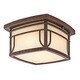 Kichler Lighting Riverbank Collection 2-light Aged Bronze Outdoor Flush Mount