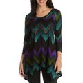 Sunny Leigh Multicolored Chevron Printed Tunic