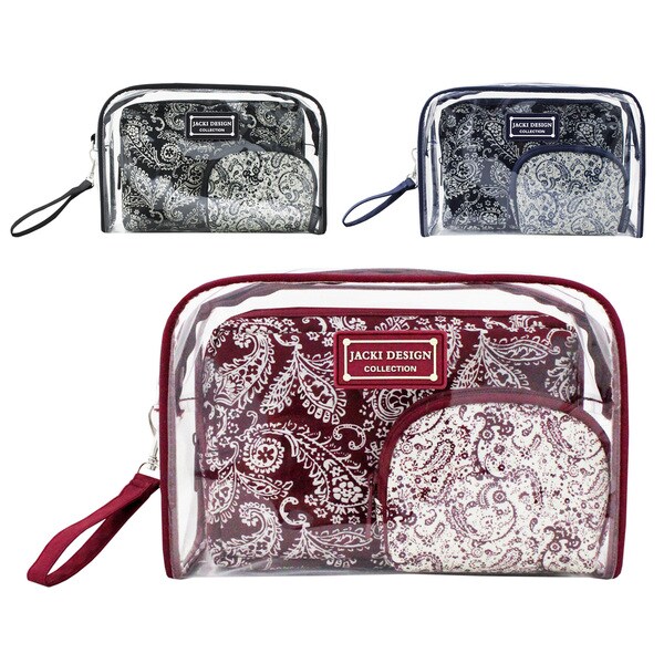 Jacki Design Mystique 3-piece Travel Bag Set with Wristlet