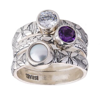 Sterling Silver 3-piece Stackable Ring Set