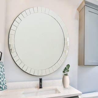 Abbyson Living Santorini Round Wall Mirror