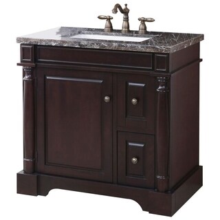 Crawford & Burke Hancock Vanity Base with Stone Top and Sink