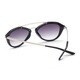Round, Half Metal Arms Sunglasses 58MM