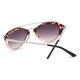 Round, Half Metal Arms Sunglasses 58MM