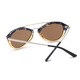 Round, Half Metal Arms Sunglasses 58MM