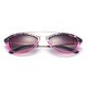 Round, Half Metal Arms Sunglasses 58MM