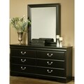 Sandberg Furniture Regency Black Finish 6-drawer Dresser and Mirror Set