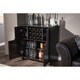 Baxton Studio Murano Contemporary Dark Brown Wood Dry Bar and Wine Cabinet