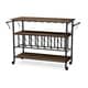 Baxton Studio Bradford Rustic Industrial Kitchen Bar Wine Serving Cart with Textured Antique Black Metal and Distressed Wood