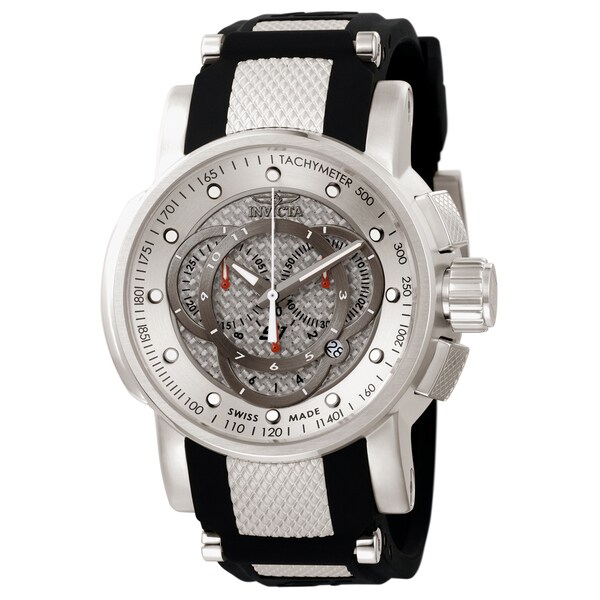 Invicta Men's 0895 S1 Rally Quartz Chronograph Silver Dial Watch