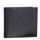 prada black saffiano leather wallet with metal edge  