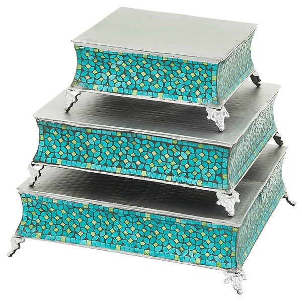 Casa Cortes Mosaic 3-Piece Cake Stand
