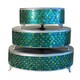 Casa Cortes Handcrafted Turquoise Mosaic 3-Piece Cake Stand