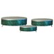 Casa Cortes Handcrafted Turquoise Mosaic 3-Piece Cake Stand