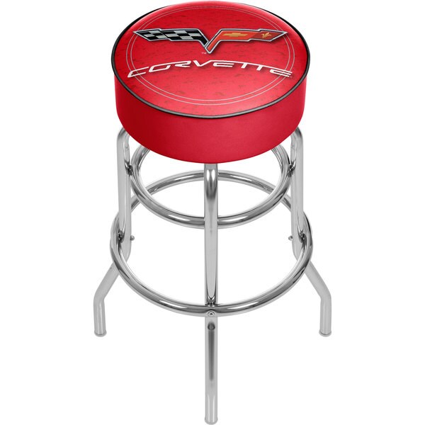 Corvette C6 Red Padded Bar Stool 