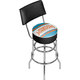 Howard Johnson Padded Swivel Bar Stool with Back