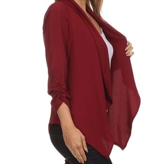 Women's Plus Size Draped Front Cardigan