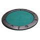 Padded Round Folding Poker Table Top with Cup Holders Green