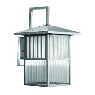 Trasitional 1-light Brushed Nickel Outdoor Wall Lantern