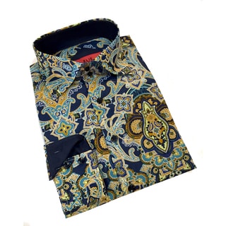 Elie Balleh Boy's 'Milano Italy 2015' Multicolor Paisley Slim Fit Shirt