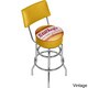 Stuckeys Padded Swivel Bar Stool with Back