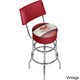 Pure Oil Swivel Bar Stool with Back