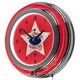 VAF Hollywood Rangers Chrome Double Ring Neon Clock