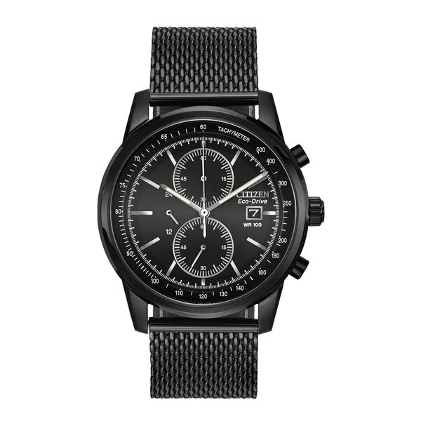 Citizen Eco-Drive Men's Mesh Chronograph Watch
