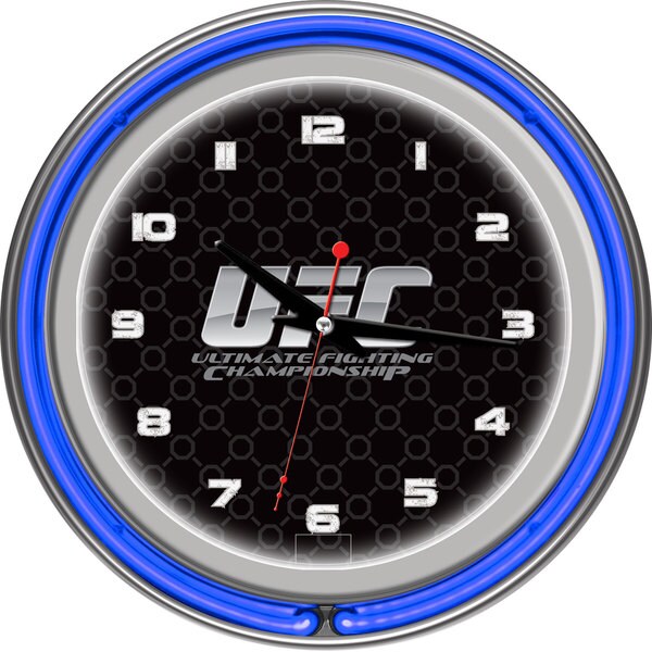 UFC Chrome Double Ring Neon Clock