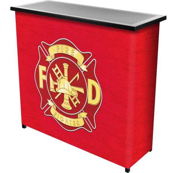 Fire Fighter Metal 2 Shelf Portable Bar w/ Carrying Case
