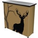 Hunting Deer 2 Shelf Portable Bar w/ Case