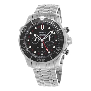 Omega Men's 212.30.44.52.01.001 'Seamaster300 Divers' Black Dial Stainless Steel GMT Swiss Automatic Watch