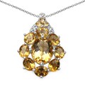Malaika Sterling Silver 5 1/4ct Citrine Pendant