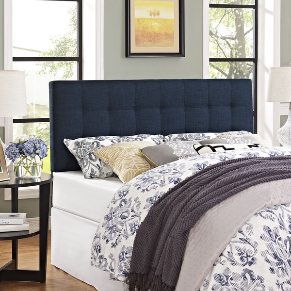 Modway Emily Fabric Headboard in Navy