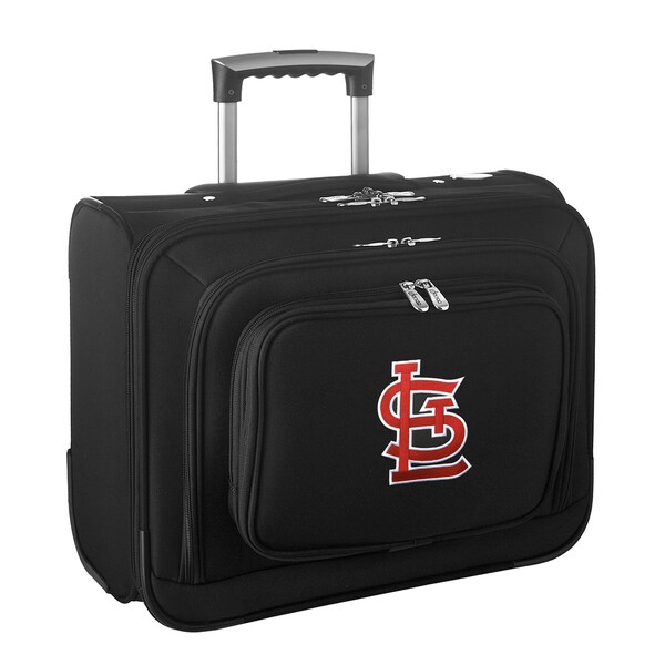 Denco Sports Legacy MLB St. Louis Cardinals Carry On 14-inch Laptop Rolling Overnight Tote