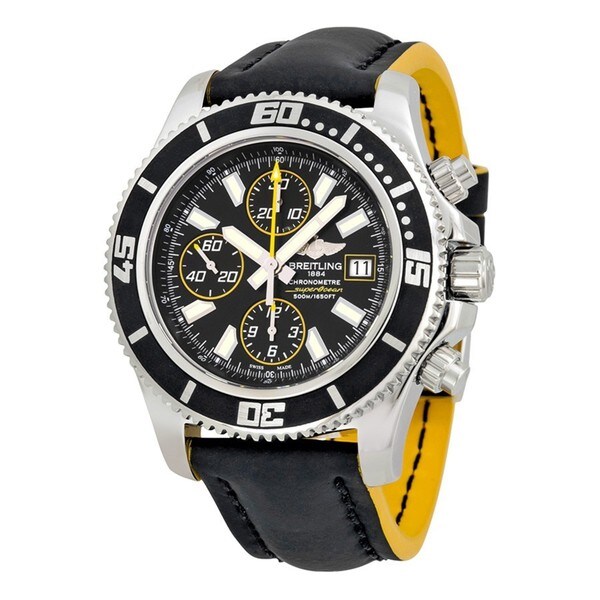 Breitling Men's A13341A8-BA82RU 'Superocean' Chronograph Automatic Black Rubber Watch