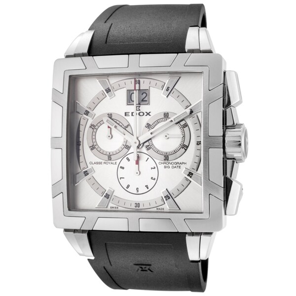 Edox Men's ED-10013 3 AIN Classe Royale Square Chronograph Watch