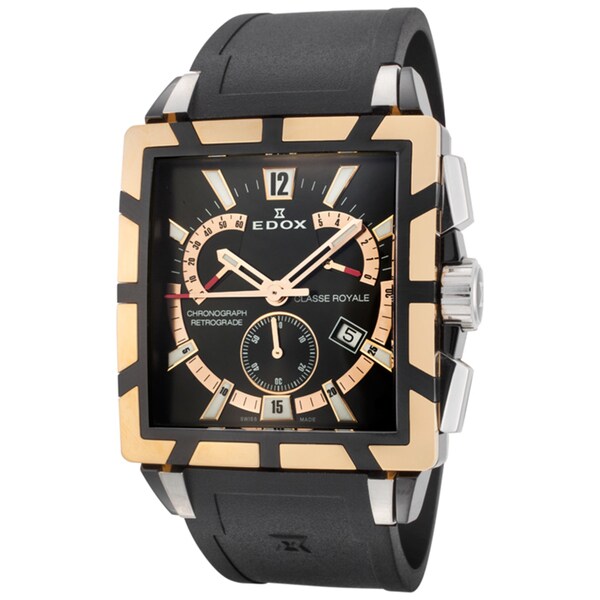 Edox Men's ED-01504 357RN NIR Chronograph Retrograde Classe Royale Watch