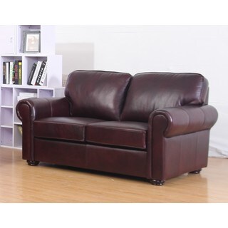 Abbyson Living Conway Leather Loveseat